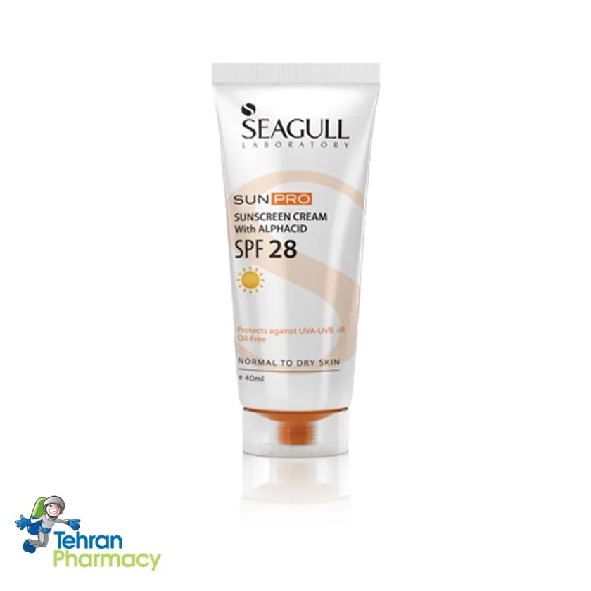 کرم ضد آفتاب آلفاسید سی گل  SEAGULL - SPF28